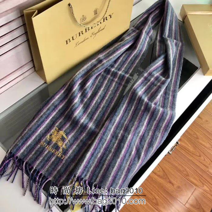 BURBERRY巴寶莉 海外專櫃 最新情侶款 格子戰馬羊絨圍巾 LLWJ6148